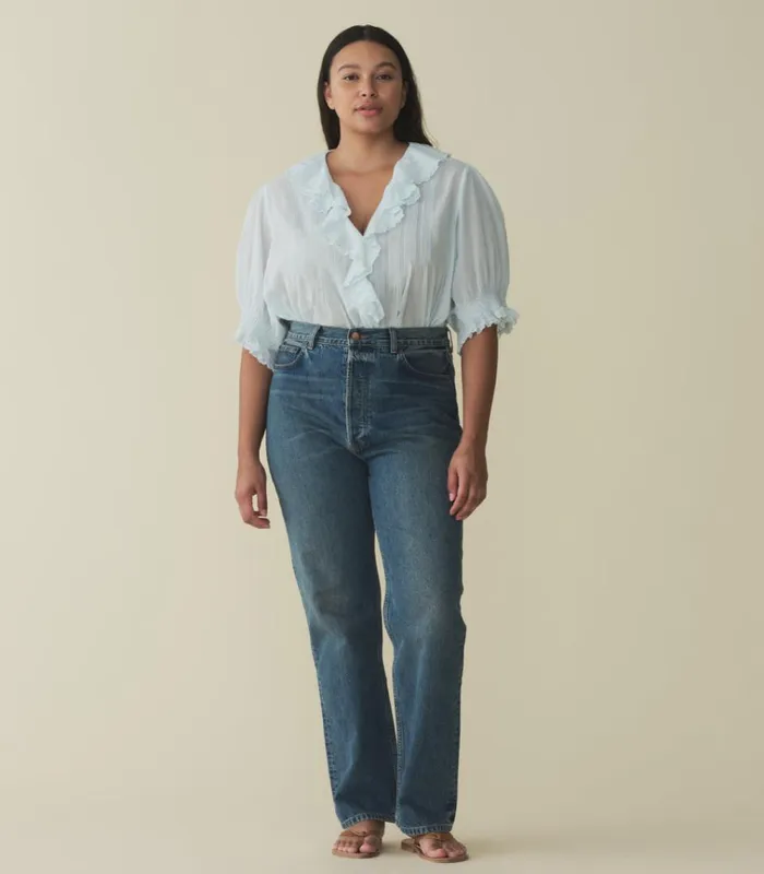 Shop HENRI TOP Alice Blue DEN Tops