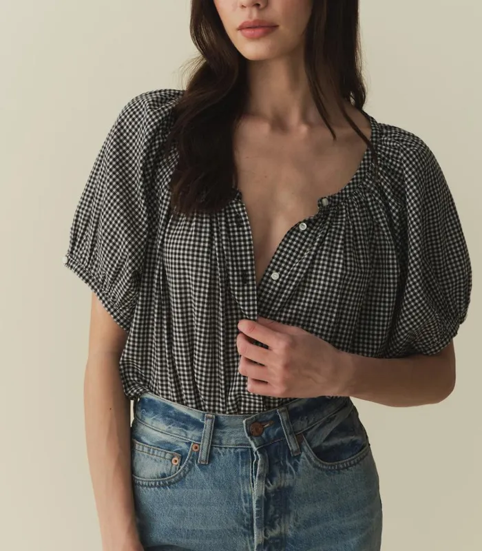 Shop JUNE TOP La Maddalena Gingham DEN Tops