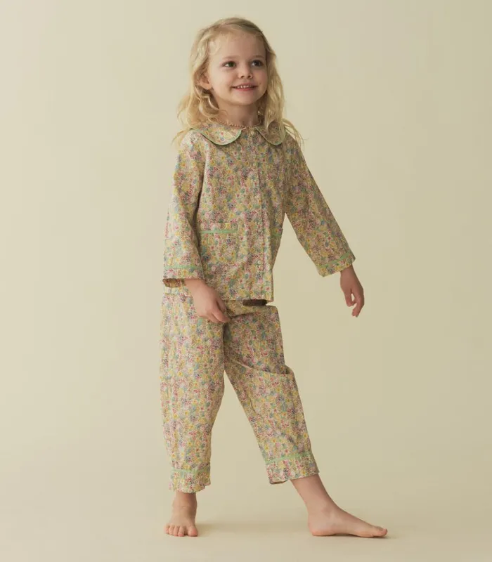 Shop LEAF PLAYSUIT Chrysanthemum Sky Floral DEN Kids