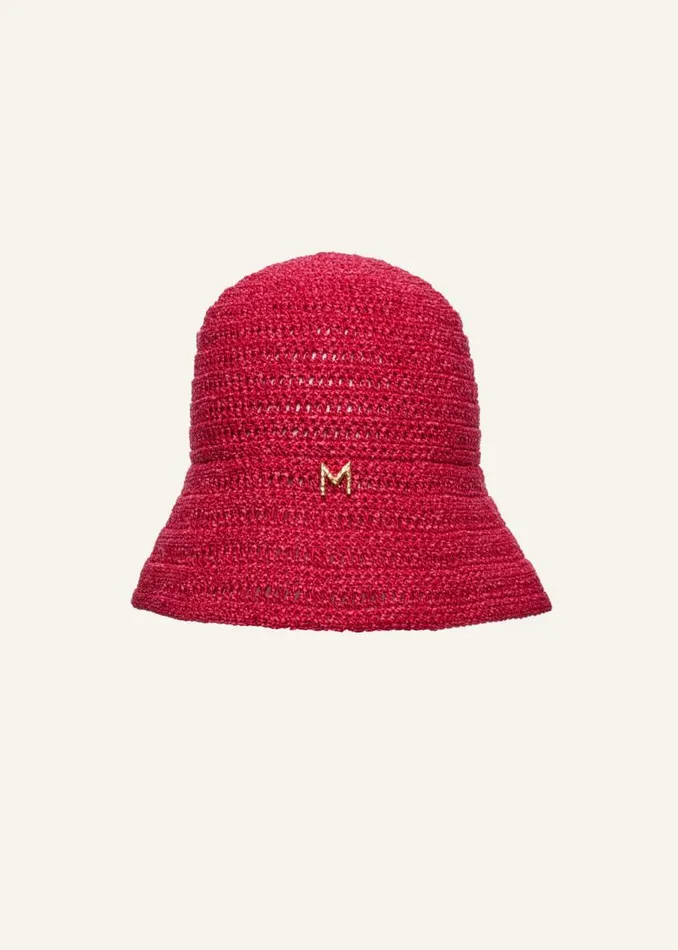 Shop Magda Butrym Accessories Handmade Crochet Bucket Hat In Fuchsia Shop Magda Butrym Accessories Handmade Crochet Bucket Hat In Fuchsia