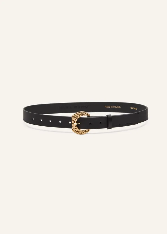 Shop Magda Butrym Accessories Sculpted Buckle Belt In Smooth Leather Shop Magda Butrym Accessories Sculpted Buckle Belt In Smooth Leather