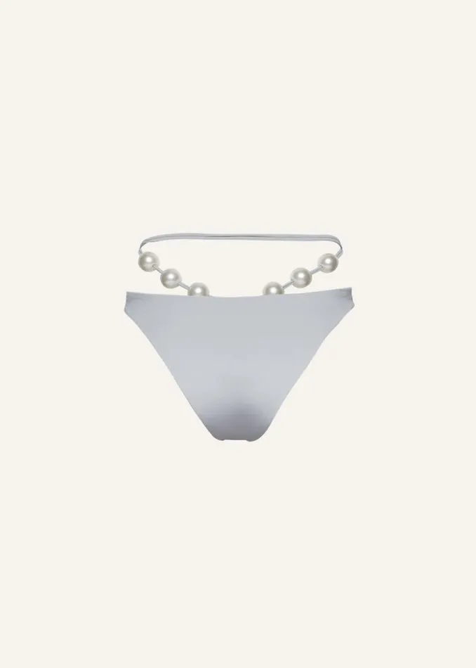Shop Magda Butrym Beachwear High Waist Pearl Swim Bottom In Metallic Grey Shop Magda Butrym Beachwear High Waist Pearl Swim Bottom In Metallic Grey