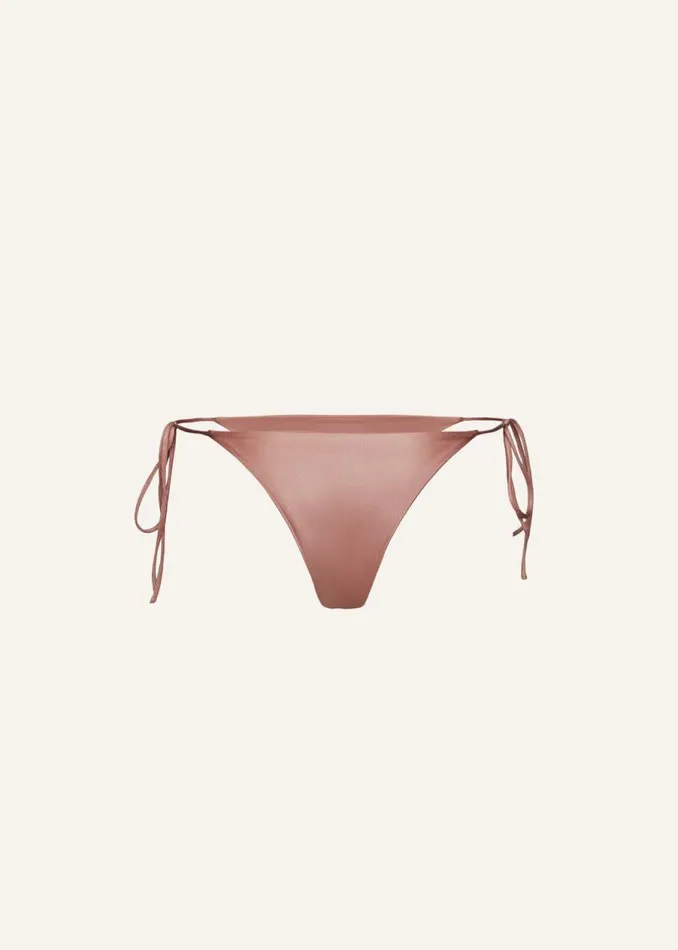 Shop Magda Butrym Beachwear String Tie Swim Bottom In Metallic Blush Shop Magda Butrym Beachwear String Tie Swim Bottom In Metallic Blush
