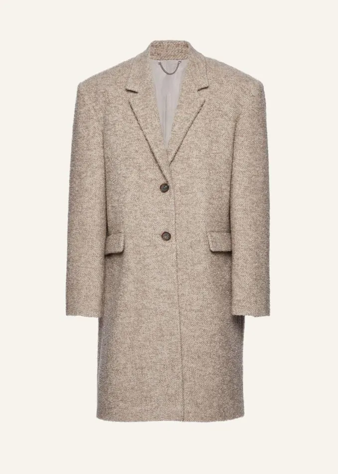 Shop Magda Butrym Coats And Jackets Alpaca Car Coat In Beige