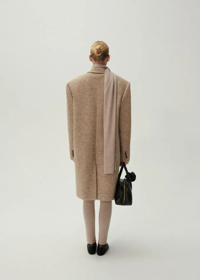 Shop Magda Butrym Coats And Jackets Alpaca Car Coat In Beige Shop Magda Butrym Coats And Jackets Alpaca Car Coat In Beige