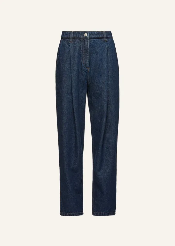 Shop Magda Butrym Denim Totness Denim Pants In Navy