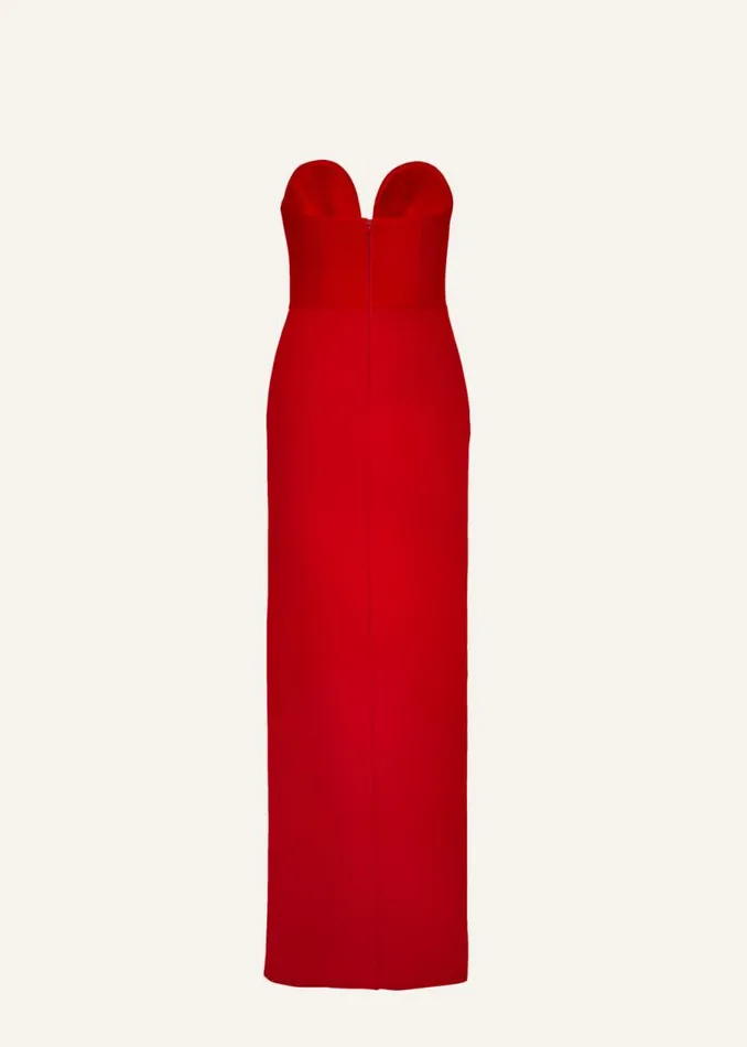 Shop Magda Butrym Dresses Bustier Gown In Red Shop Magda Butrym Dresses Bustier Gown In Red