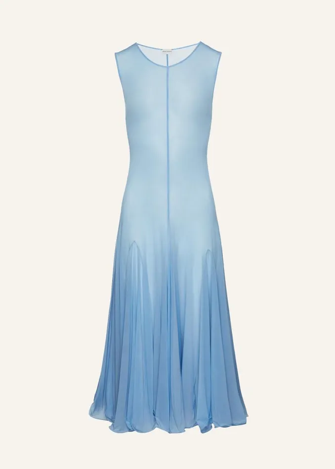 Shop Magda Butrym Dresses Drop Waist Jersey Dress In Light Blue