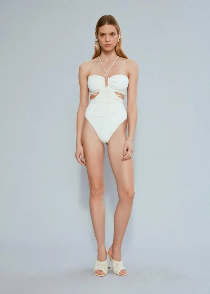 Shop Magda Butrym Essentials Crochet Mule Heels In Cream Shop Magda Butrym Essentials Crochet Mule Heels In Cream