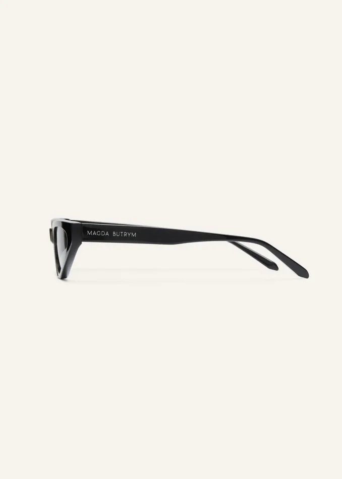 Shop Magda Butrym Eyewear Pointed Cateye Sunglasses In Black Shop Magda Butrym Eyewear Pointed Cateye Sunglasses In Black