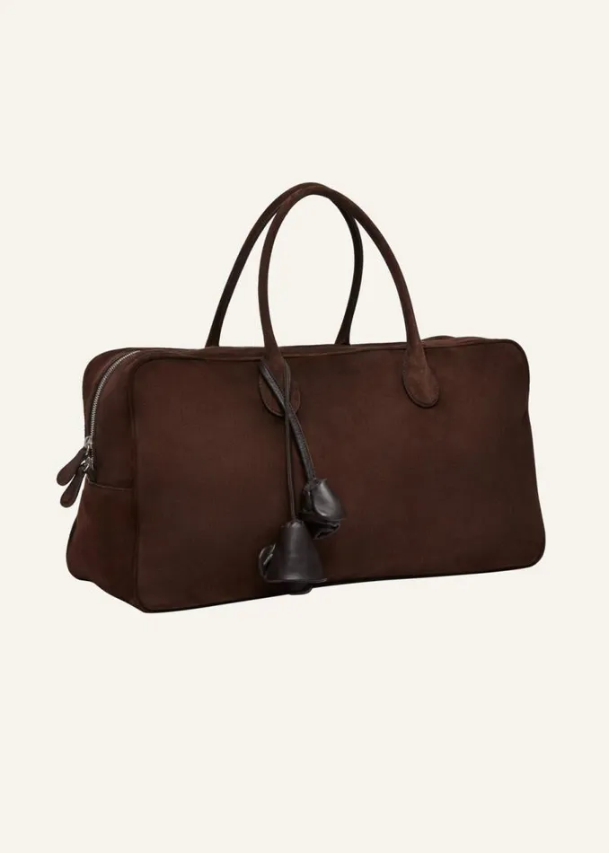 Shop Magda Butrym Handbags Large Brigitte Bag In Brown Suede Shop Magda Butrym Handbags Large Brigitte Bag In Brown Suede