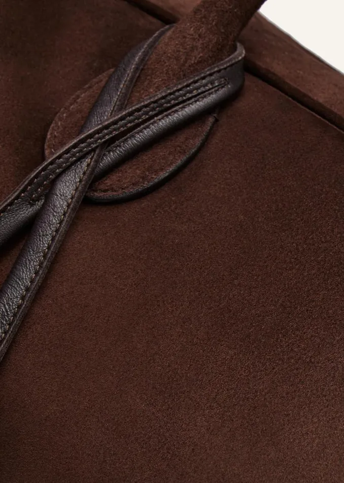 Shop Magda Butrym Handbags Large Brigitte Bag In Brown Suede Shop Magda Butrym Handbags Large Brigitte Bag In Brown Suede