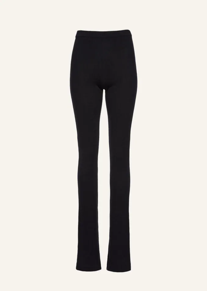 Shop Magda Butrym Knitwear Flared Knitwear Pants In Black