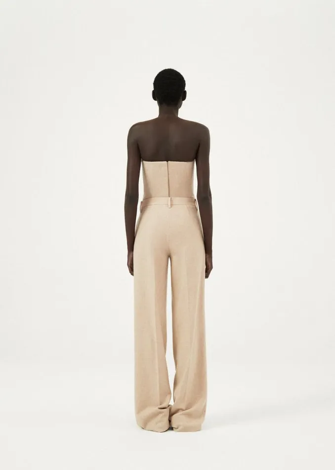 Shop Magda Butrym Tops Wool Corset Top In Beige Shop Magda Butrym Tops Wool Corset Top In Beige