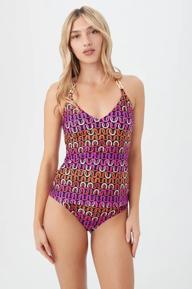 SHOP Trina Turk SWIM TOPS WOMEN039S ECHO CHAIN HALTER TANKINI SWIM TOP