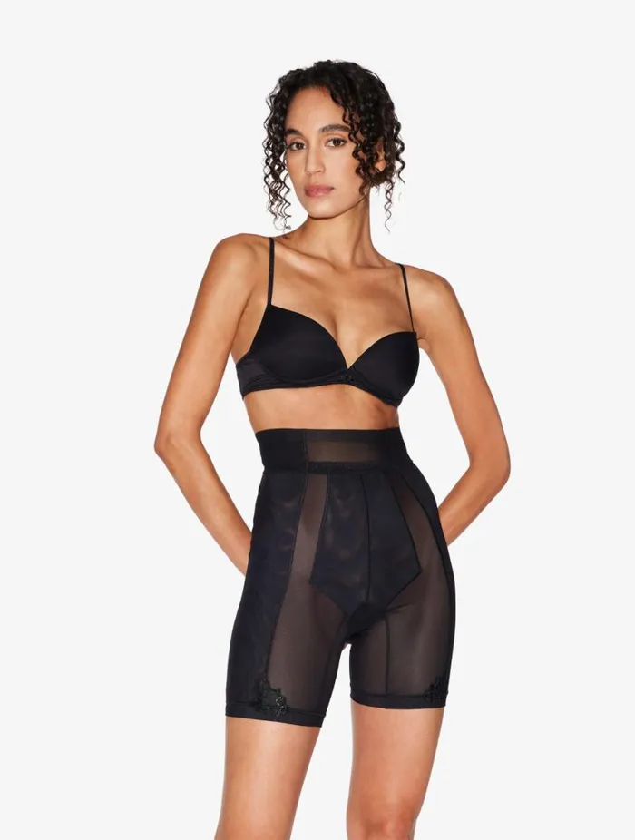 Shorts In Black Stretch Tulle LingerieSleepwear La Perla Hipster
