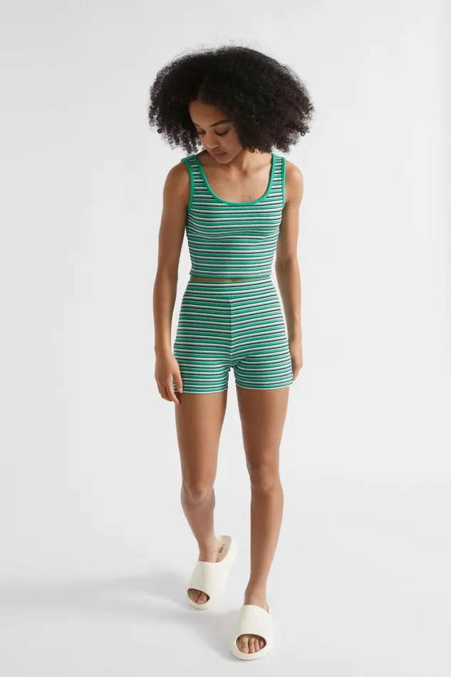 Shorts Teen Girl Seed Heritage Rib Bike Short Jewel Green