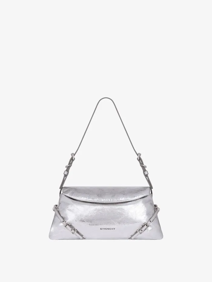 Small P039tit Voyou Bag In Laminated Leather Light Silvery Women Givenchy Shoulder Bags Small P039tit Voyou Bag In Laminated Leather Light Silvery Women Givenchy Shoulder Bags