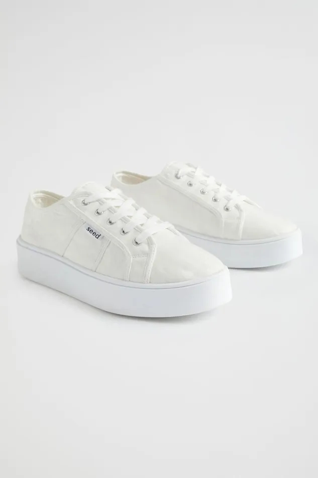Sneakers Woman Seed Heritage Billie Flatform Sneaker White