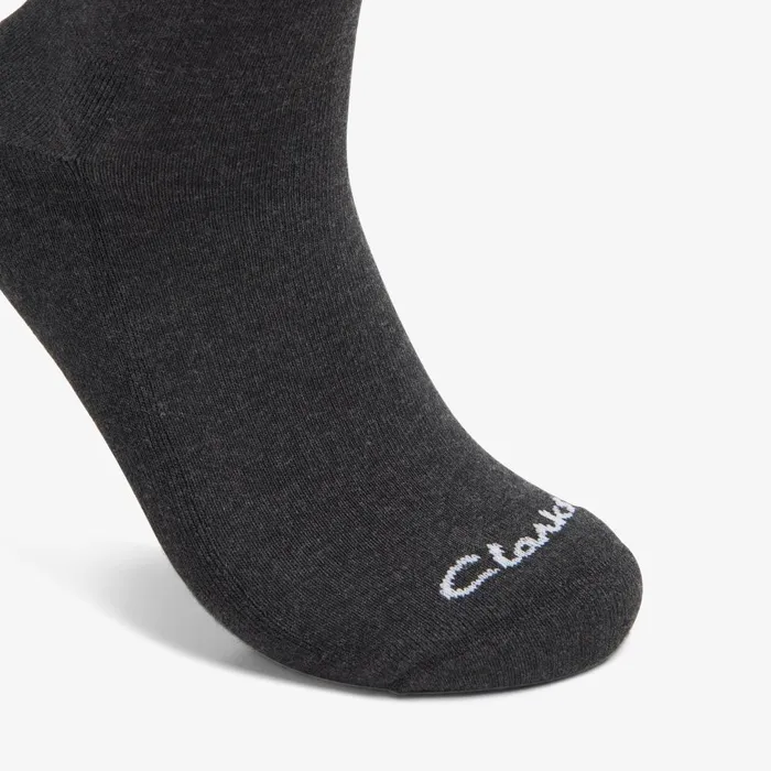 Solid Crew Sock Charcoal Men Clarks Accessories