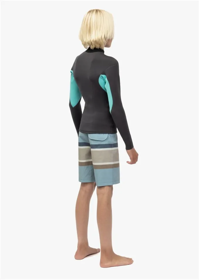 Solid Set Boys 2Mm Ls Wetsuit Jacket Phantom Men Vissla Wetsuits
