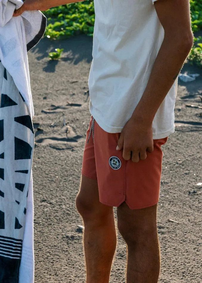 Solid Sets 175quot Ecolastic Retro Red Men Vissla Boardshorts