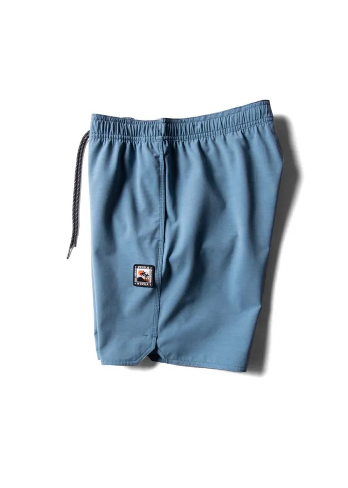 Solid Sets 175quot Ecolastic Tidal Blue Men Vissla Boardshorts