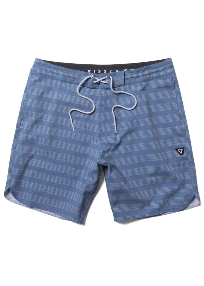 Stoke039M 175quot Boardshort Harbor Blue Stripe Men Vissla Boardshorts