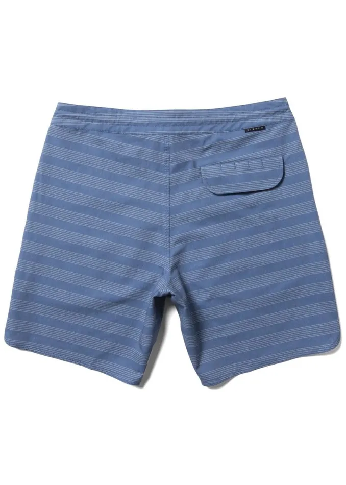 Stoke039M 175quot Boardshort Harbor Blue Stripe Men Vissla Boardshorts