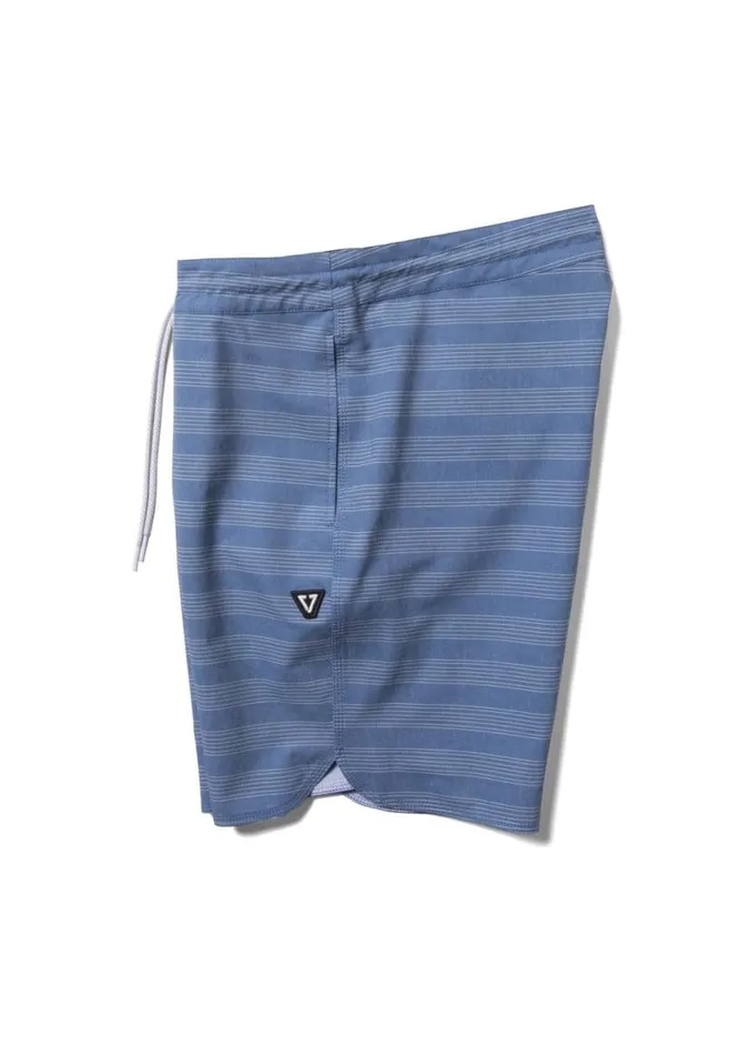 Stoke039M 175quot Boardshort Harbor Blue Stripe Men Vissla Boardshorts