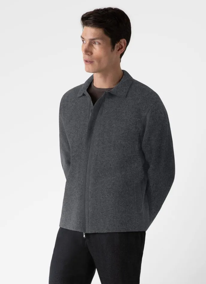 SUNSPEL Jackets and Coats Double Faced Jacket Charcoal Melange 8211 Men