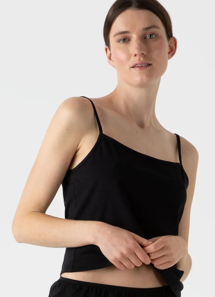 SUNSPEL Loungewear and Sleepwear Cotton Cami Black 8211 Women