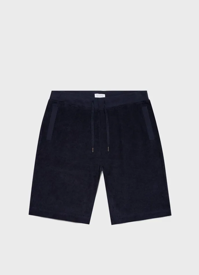 SUNSPEL Loungewear and Sleepwear Towelling Shorts Navy 8211 Men