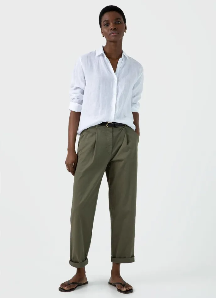 SUNSPEL Pants Pleated Chino Pale Khaki 8211 Women