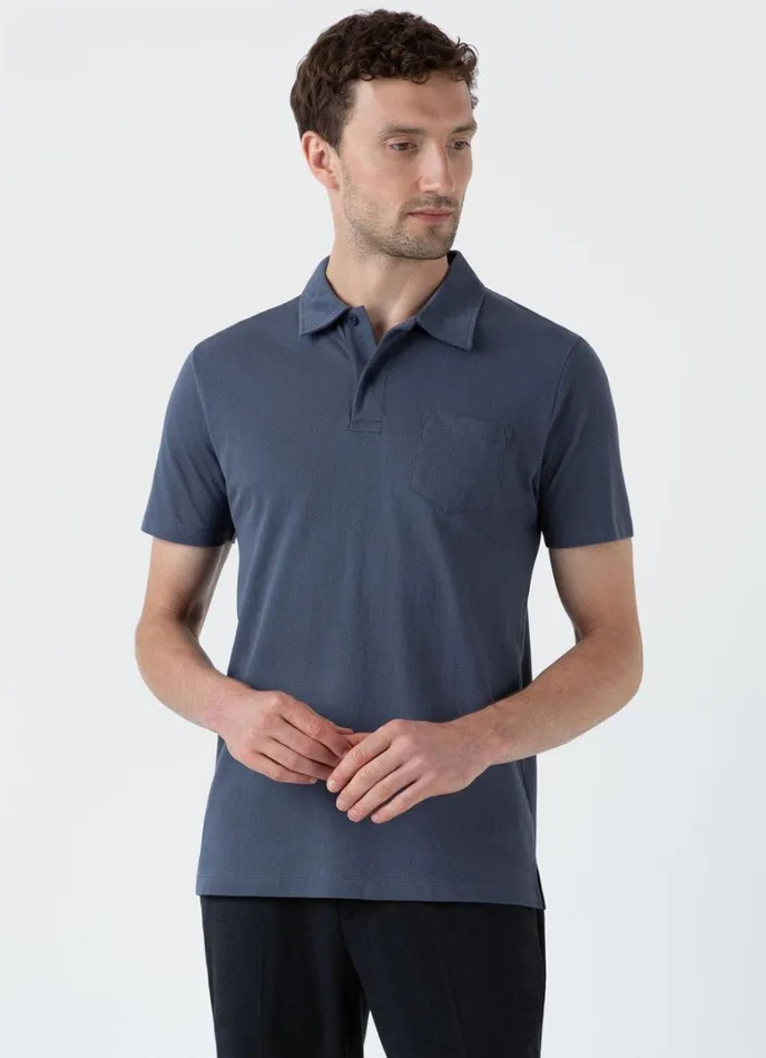 SUNSPEL Polo Shirts Riviera Polo Shirt Slate Blue 8211 Men