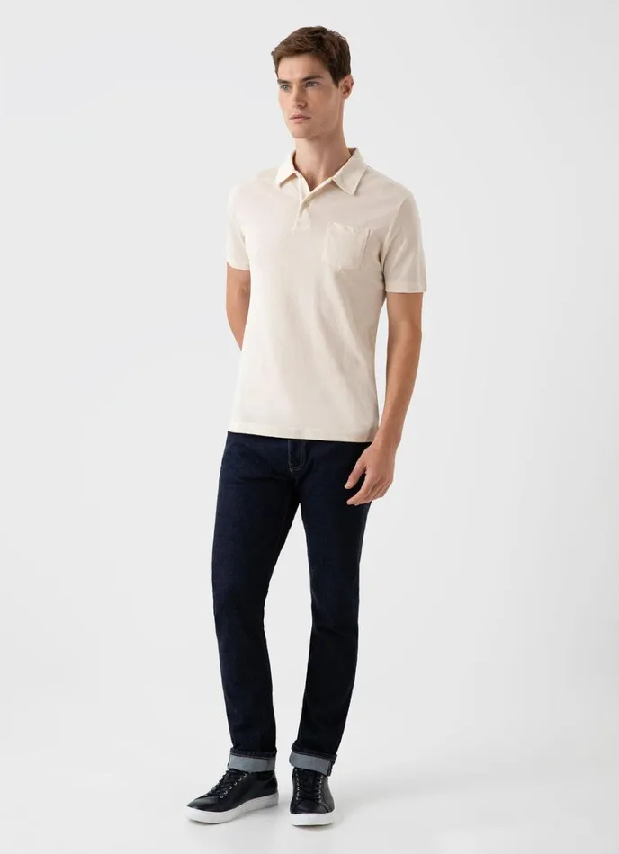 SUNSPEL Polo Shirts Undyed Riviera Polo Shirt Undyed 8211 Men