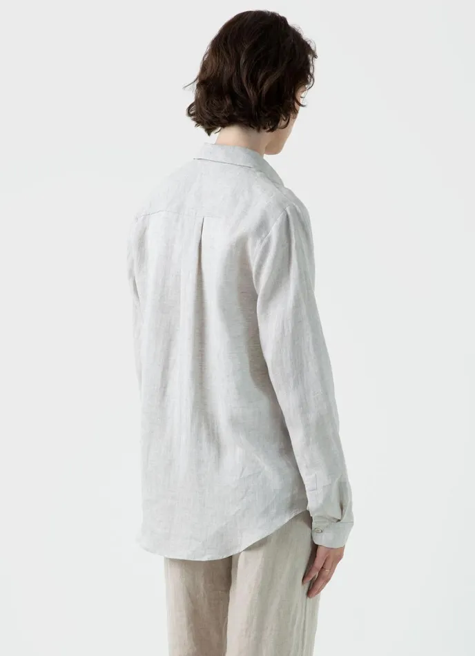 SUNSPEL Shirts and Blouses Linen Shirt Oatmeal Melange 8211 Women