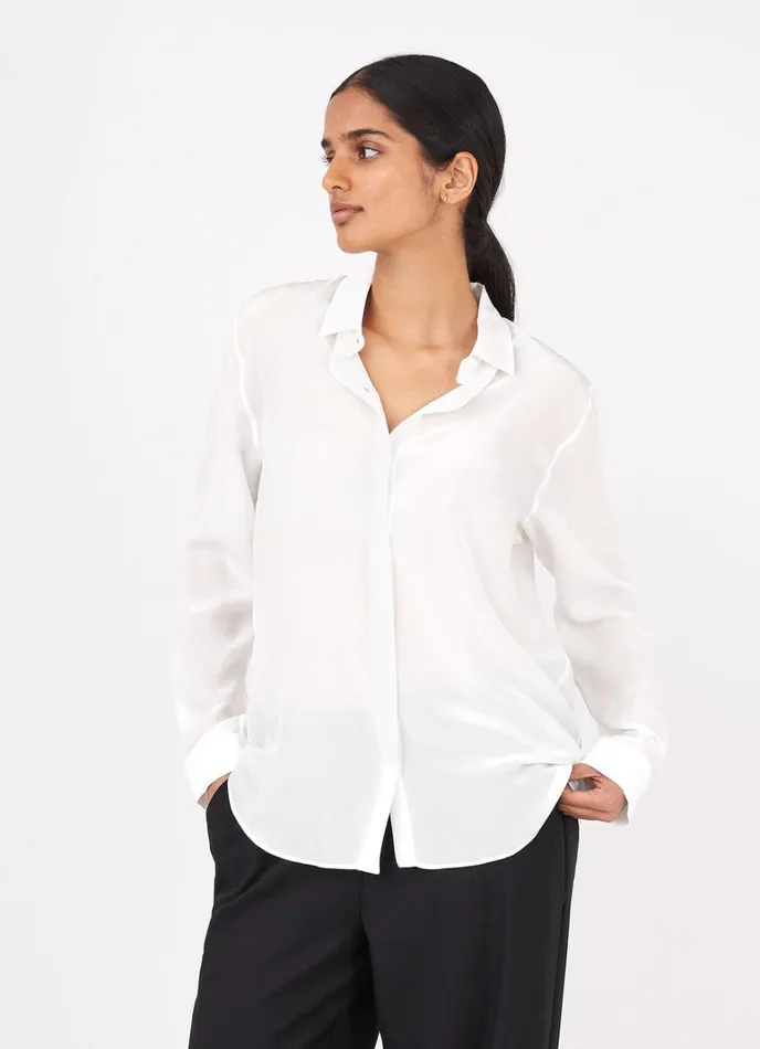 SUNSPEL Shirts and Blouses Silk Blouse Ecru 8211 Women