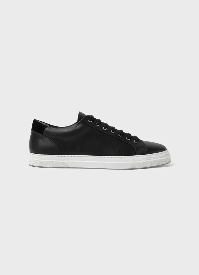 SUNSPEL Shoes Leather Tennis Shoe Black 8211 Women