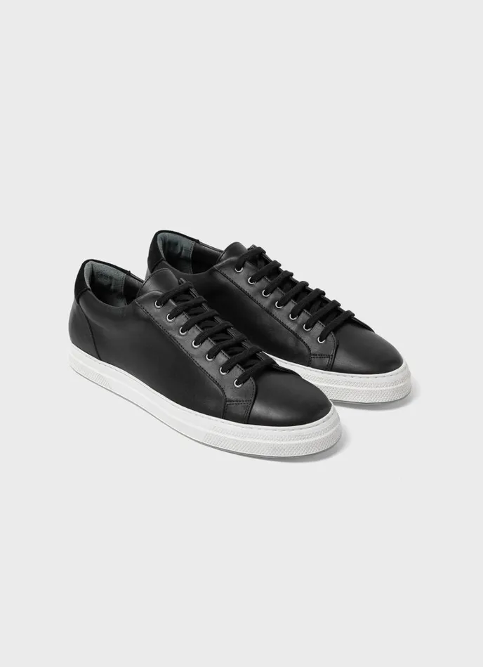 SUNSPEL Shoes Leather Tennis Shoe Black 8211 Women