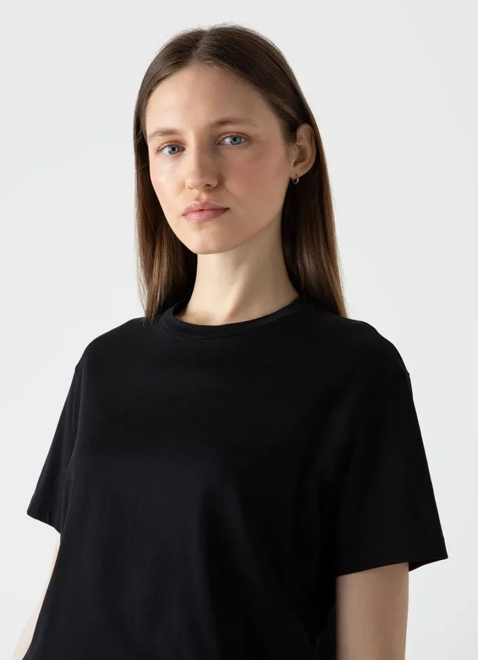 SUNSPEL Tshirts and Tops Boy Fit Tshirt Black 8211 Women