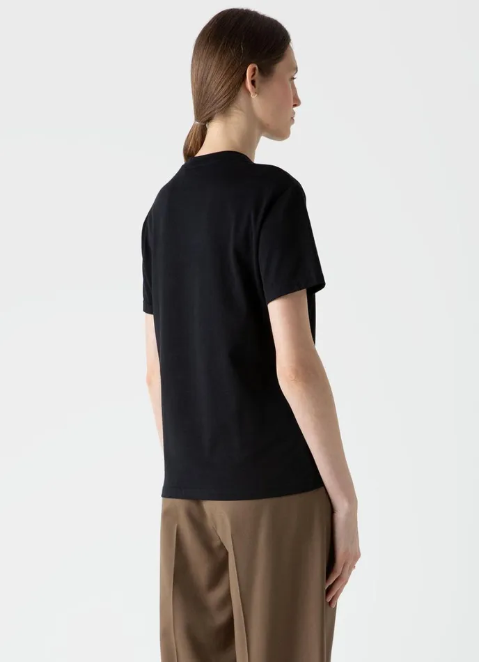 SUNSPEL Tshirts and Tops Boy Fit Tshirt Black 8211 Women