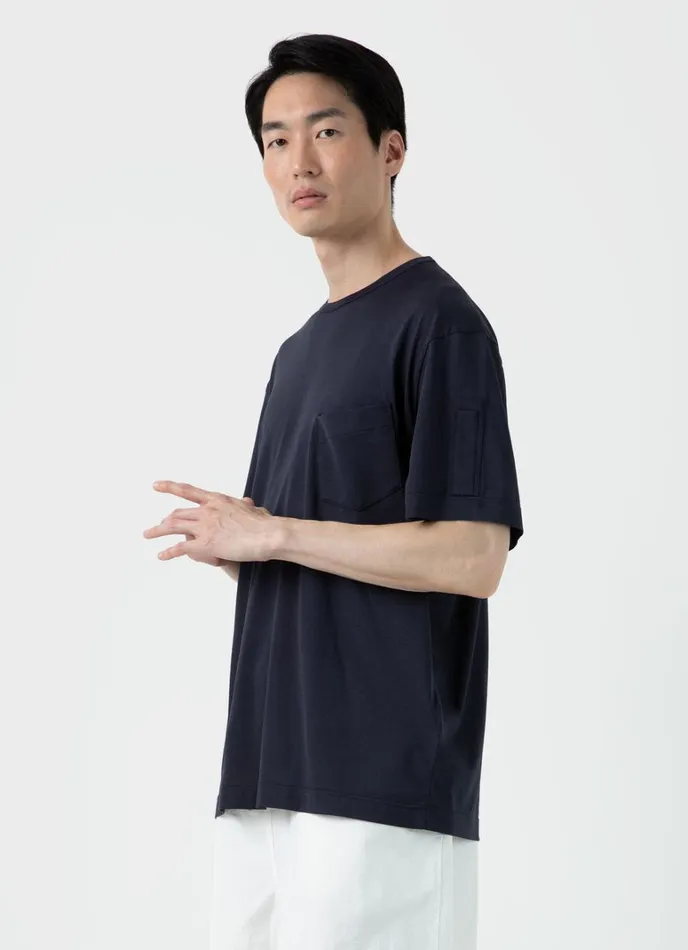 SUNSPEL Tshirts X Nigel Cabourn Tshirt Navy 8211 Men