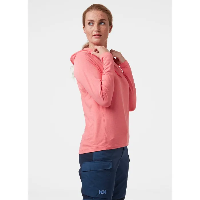 Sweaters Hoodies and Long Sleeve Shirts Women Helly Hansen W VERGLAS LIGHT HOODIE 271 Hot Coral