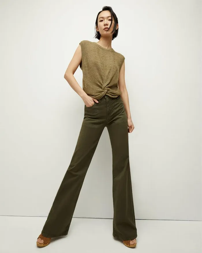 Sweaters Shop Veronica Beard Kellen TwistFront Sweater Army