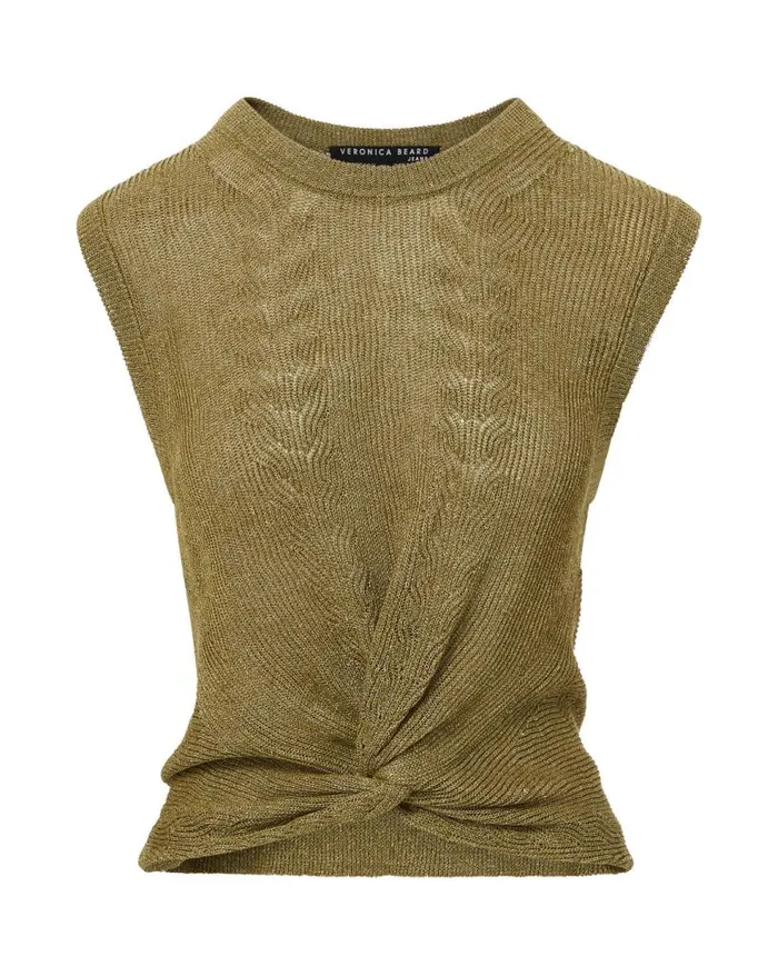 Sweaters Shop Veronica Beard Kellen TwistFront Sweater Army