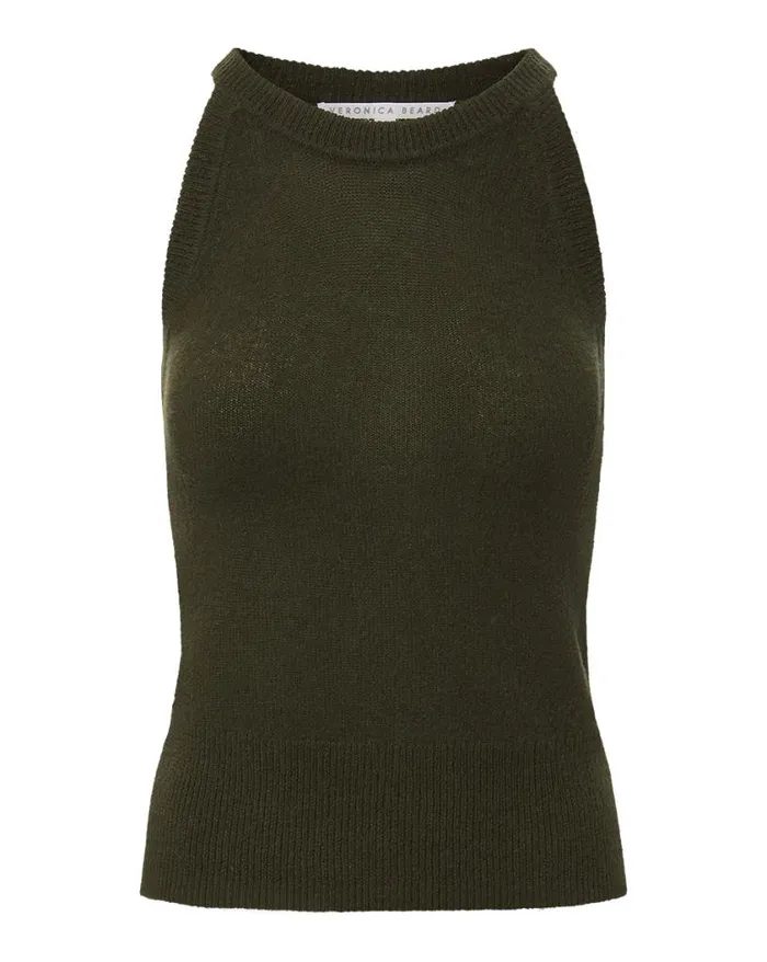 Sweaters Shop Veronica Beard Myrick Cashmere Tank Loden