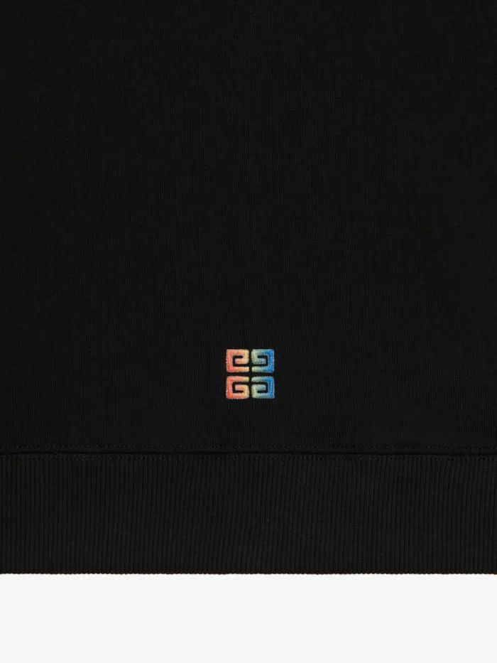Sweatshirt In Embroidered Fleece Black Kids Givenchy