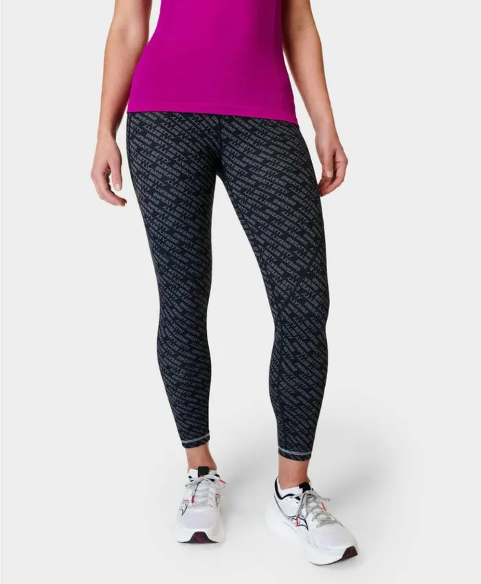 Sweaty Betty Power Pro 78 Workout Leggings Grey Glitch Typography Print Clothing 78 Length Sweaty Betty Power Pro 78 Workout Leggings Grey Glitch Typography Print Clothing 78 Length