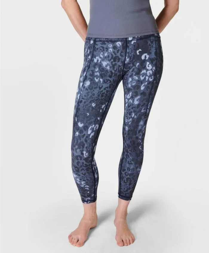 Sweaty Betty Super Soft 78 Yoga Leggings Blue Leopard Shadow Print Clothing 78 Length Sweaty Betty Super Soft 78 Yoga Leggings Blue Leopard Shadow Print Clothing 78 Length